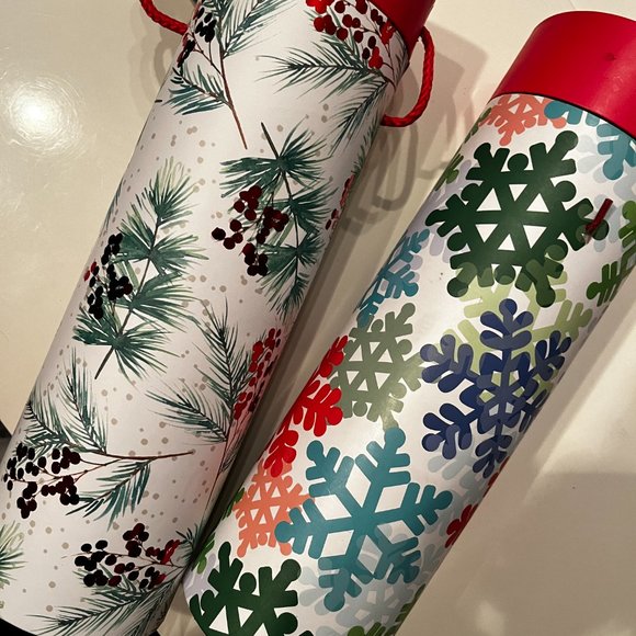 Christmas Wine Carriers / Holiday Decorative Containers Set of 2  (New) - Picture 6 of 16